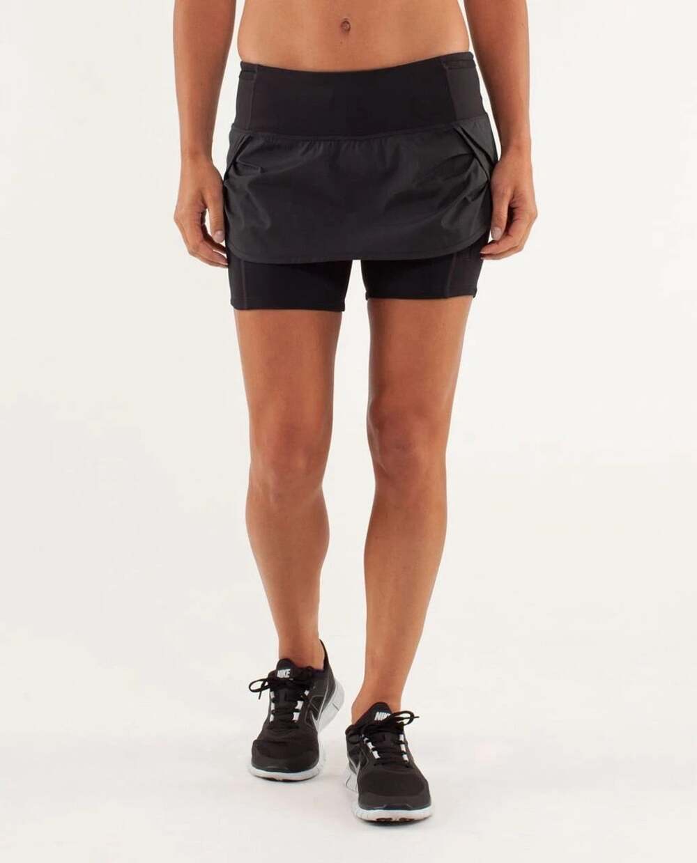 Lululemon Run skort Speed Squad tennis hike Skirt shorts Black Size 6 Perfect